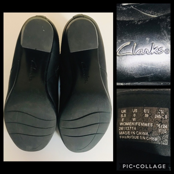 Clarks Mascarpone Bay  LEATHER Ankle Boots 8W - Picture 8 of 8